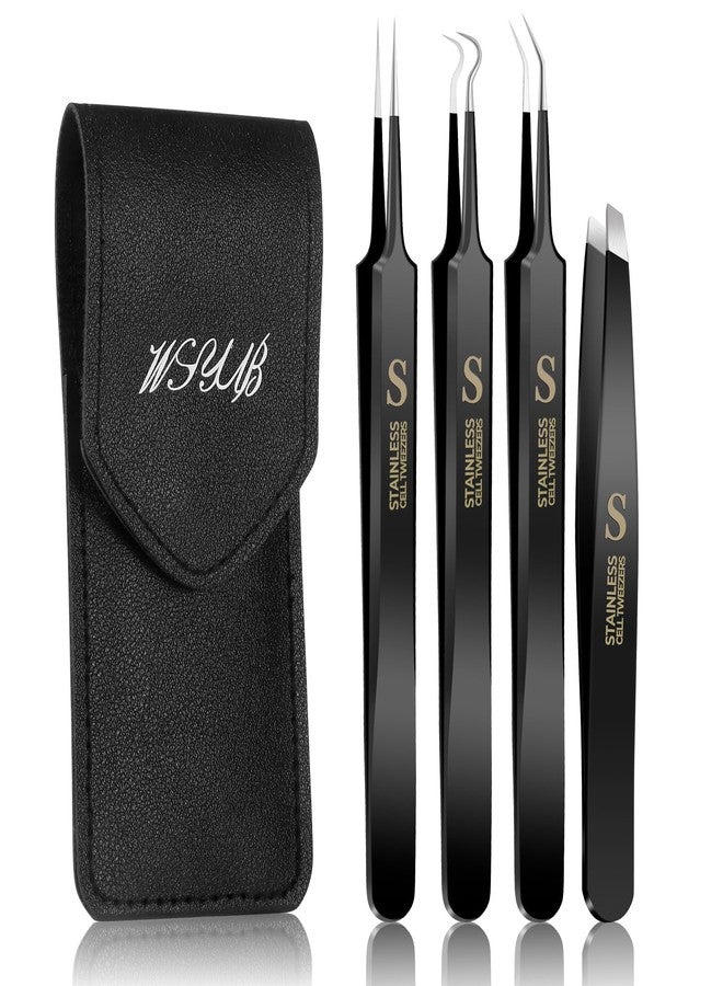 WSYUB Professional Blackhead Tweezers and Ingrown Hair Tweezers, Stainless Steel Blackhead Remover Tools, Tweezer for Women Facial Hair - Image 1